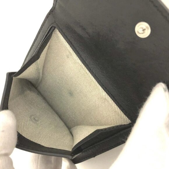 (L1) Authentic Jimmy Choo Wallet Black Leather Luxury Vintage Designer Handbag - Picture 6 of 10